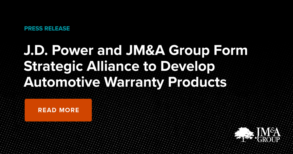 J.D. Power and JM&A Group Align to Develop Automotive Warranty Products